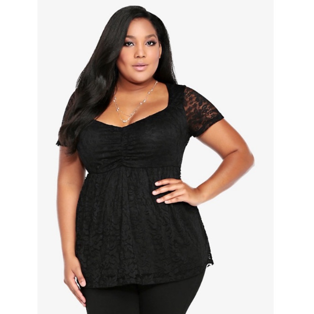 Lace Empire Cap Sleeve top